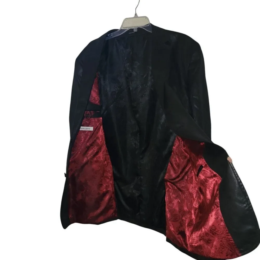 Pronto Uomo Black Sport Coat Classic Wool Blend